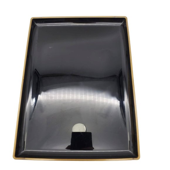Vintage Thermo Serv Sip 'n' Snack Insulated Mug & Tray Set Black/Gold Set 3x - Picture 15 of 16